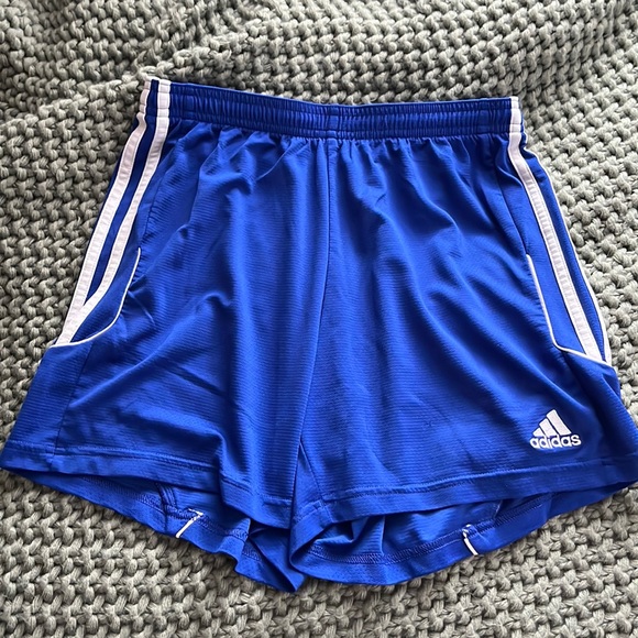 Adidas.. blue climalite soccer athletic shorts. - Picture 1 of 2